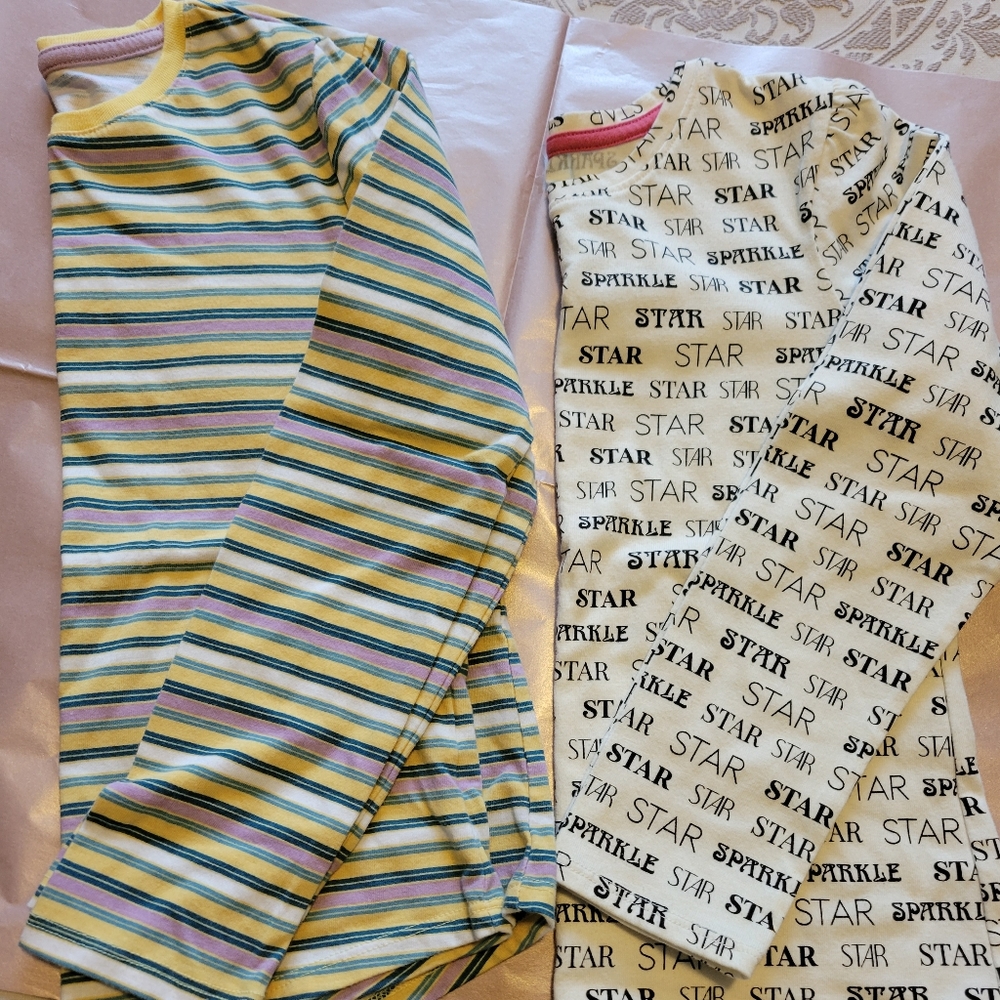 NWOT Girl's 2 pk long sleeves Size 8 and 7/8